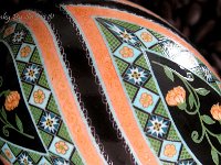 Peach Posy Ukrianian Easter Egg Pysanky By So Jeo : pysanky pysanka ukrainian easter egg batik art sojeo florals flowers birds stars trees vines blooms buds bluebird owl art sojeo so jeo eggshell egg shell blown decoration ivy garden rainbow rosie posy nightshad victorian trees etched brown chicken eggs turkey